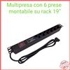 LINK Ciabatta Elettrica Rack Multipresa Protezione Sovratensioni Armadio Protetta 19'