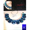 Swarovski Bracciale Donna Millenia SWAROVSKI ORIGINALI Blu Tennis Argento Gioielli New