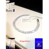 Swarovski 4 mm Bracciale Uomo Donna Tennis SWAROVSKI ELEMENTS ORIGINALI Rodiato Argento