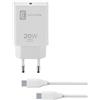 Cellular Line Caricabatterie USB Type-C CHARGER KIT 20W Power Delivery White ACHIPDKITC2CPD20