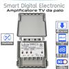 Line Professional Amplificatore antenna TV 4 ingressi BIII-IV-V-UHF ( 32/34 ) 30dB regolabile