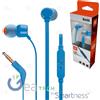 JBL T110 CUFFIE AURICOLARI CON FILO + COMANDO E MICROFONO | BLU