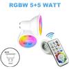 wisdom by pan Faretto lampadina LED luce RGBW 5W+5W 10W GU10 230V telecomando IR cromoterapia