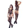 Mandy Mystery Guepiere a rete con reggicalze perizoma tutina sexy donna bodystocking catsuit
