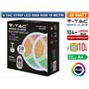 V-TAC KIT CON STRISCIA LED 5050 12V MULTICOLORE RGB 10MT CONTROLLER E ALIME