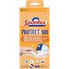 Spontex Guanti Monouso Protect 100, Guanti in Vinile, Ipoallergenici, Senza Polvere e Senza Lattice, Confezione da 100 Pezzi, Taglia M