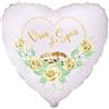 bws PALLONE MYLAR VIVA GLI SPOSI CUORE BIANCO 45 CM 💗