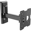 Meliconi CME ER 100 - Supporto TV con braccio estendibile inclinabile e ruotabile, Adatto per TV a Schermo Piatto fino da 14 a max 25'' (36 - 63 cm), VESA (in mm): 50x50, 75x75, 100x100