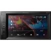Pioneer DMH-A240DAB-AN, lettore multimediale 2-DIN, profondità di installazione ridotta, touchscreen ClearType da 6,2 pollici, connessione smartphone, USB, Bluetooth, inclusa antenna DAB