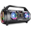 Cassa Bluetooth Potente, 30W con Radio FM, Luce LED USB 4000mAh Batteria