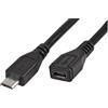 PRO SIGNAL - Cavo di prolunga Micro USB, maschio a femmina 0,5 m