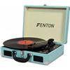 FENTON RP115 BLUE giradischi bluetooth usb a valigetta con altoparlanti NUOVO