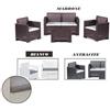 GrecoShop Divano 2 sedute con Poltrone e Tavolino/Salotto per Esterno/Arredo Giardino