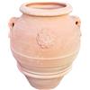 Bettini Deruta | Orcio Terracotta h70cm con Rosone e Manici Anfora da Giardino