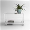 Designtrasparente Tavolino portariviste cm 30 carrello in plexiglass trasparente