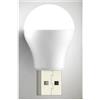 Lampadina LED USB Luce bianca 1W 6500K Mini luce notturna Computer portatile