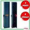 Utilia Armadio Cassaforte PORTAFUCILI blindato fuciliera 3 posti con mensola chiave per
