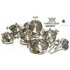 BAVARIA Batteria di pentole Bavaria 18 pezzi Acciaio inox 18/10 moderno new