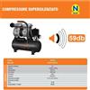 GrecoShop Compressore a secco con tecnologia silenziata EcoSilent Vinco 6 - 24 - 50 litri