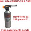 T-TRADE CANNELLO MINI BRUCIATORE TORCIA SALDATORE GAS FIAMMA OSSIDRICA + CARTUCCIA GAS