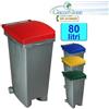 grecoshop Cassonetto/Pattumiera//Bidone x raccolta rifiuti uso esterno 80lt Grigio/Colori