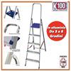FACAL Scala in alluminio FACAL 3 4 5 6 7 8 gradini Scaletta pieghevole a sgabello alto