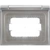 ETTROIT Placca Custodia IP44 3P Grigio Universale Per Scatola 503 Compatibile