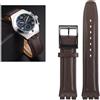 Cinturino orologio pelle per Swatch IRONY YCS YAS YGS Series 17mm 19mm rosso blu