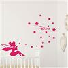 Ambiance Sticker Adesivo Personalizzabile con Nome e Nome Personalizzabile, Decorazione da Parete per Camera dei Bambini, 2 Fogli da 20 x 35 cm e 40 x 25 cm, Fucsia