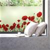 Ambiance Sticker Pellicola Adesiva Per Vetri Privacy - Papaveri - Adesivo Per Schermi Privacy per Finestre e Porte Doccia | H40 x L100 cm