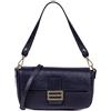 FIRENZE ARTEGIANI. Alluvioni Borsa a mano e borsa a tracolla donna. Vera pelle con finitura Dollaro. 28 x 6 x 15 cm. Colore: blu scuro, blu scuro, Utility