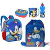Sonic The Hedgehog Set Zainetto Scuola Sonic The Hedgehog 3D Asilo Portamerenda Borraccia Sacca