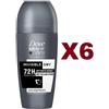 Dove 6 PZ DOVE MEN + CARE DEODORANTE ROLL ON INVISIBLE DRY 50ML