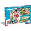 Clementoni Puzzle Supercolor Mickey And Friends 3 Puzzle 48 Pezzi Ciascuno Clementoni
