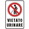 CARTELLO SEGNALETICO - DIVIETO URINARE AREA VIDEOSORVEGLIATA FOREX 3mm