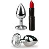 Easytoys Plug anale in acciaio con pietra a cuore dilatatore mini dildo fallo liscio butt