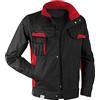 KÜBLER Workwear Kübler 1l453421 - 9955-XS Giacca Vita Cotton + Taglia, Nero/Rosso Medio, XS
