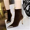 Stivali Scarpe Stivaletti Tronchetto Pelle Sintetica Marrone Oro 9 cm 23328