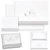Interbaby Set Lenzuola Culla Neonato 50x80 cm Elefante Cuore Bc/Grigio | Set lenzuola culla 50x80: lenzuolo con angoli, lenzuolo sopra e federa cuscino, pile coral caldo, inverno, regalo nascita