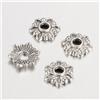 Set 30 Coperchi Perla Intercalare Metallo Argento 8 MM Forma Fiore - Creazione