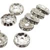 LA BOUTIQUE DE KARINE 20 Perline Intercalare Strass Trasparente Metallo Argento 10 MM - Grado A