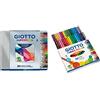 Giotto 236800 Supermina Scatola Metallo 24 Pastelli Colorati, Multicolore & Turbo Color Pennarelli In Astuccio Da 36 Colori