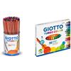 Giotto 519600 - Naturale & Turbo Color - Astuccio da 36 Pennarelli a Punta Fine, 2.8mm, Colori Intensi