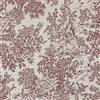 Kt KILOtela - Tessuto Canvas Stampato, Foderare, Divani, Tavolo, Sedia, Letto, Tende, Cuscini, Borse, 100 cm Lunghezza x 280 cm Altezza, Romantico, Paesaggio, Toile de Jouy, Granato, Crudo ─ 1 metro