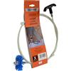 BRIXO KIT Pulizia Spazzacamino Stufe pellet e Legna spazzola 80 mm e asta flex da 2 m