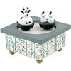 Trousselier 95012 Carillon con Figurine Magnetiche - Dancing Music Box, 13 x 10,5 x 13 cm, Multicolore (Panda )