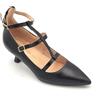 Francesco Milano F. Milano F05-03 decollete pelle nero doppio cinturino tacco T 6cm