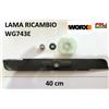 WORX WG743E RASAERBA TAGLIAERBA A BATTERIA KIT LAMA RICAMBIO ORIGINALE 40 CM