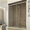 Idralite PORTA BOX DOCCIA NICCHIA CRISTALLO TRASPARENTE 6MM 2 ANTE SCORREVOLI 120 CM H185