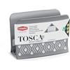 STEFANPLAST Portatovaglioli da Tavola Tosca Bianco e Grigio Stefanplast